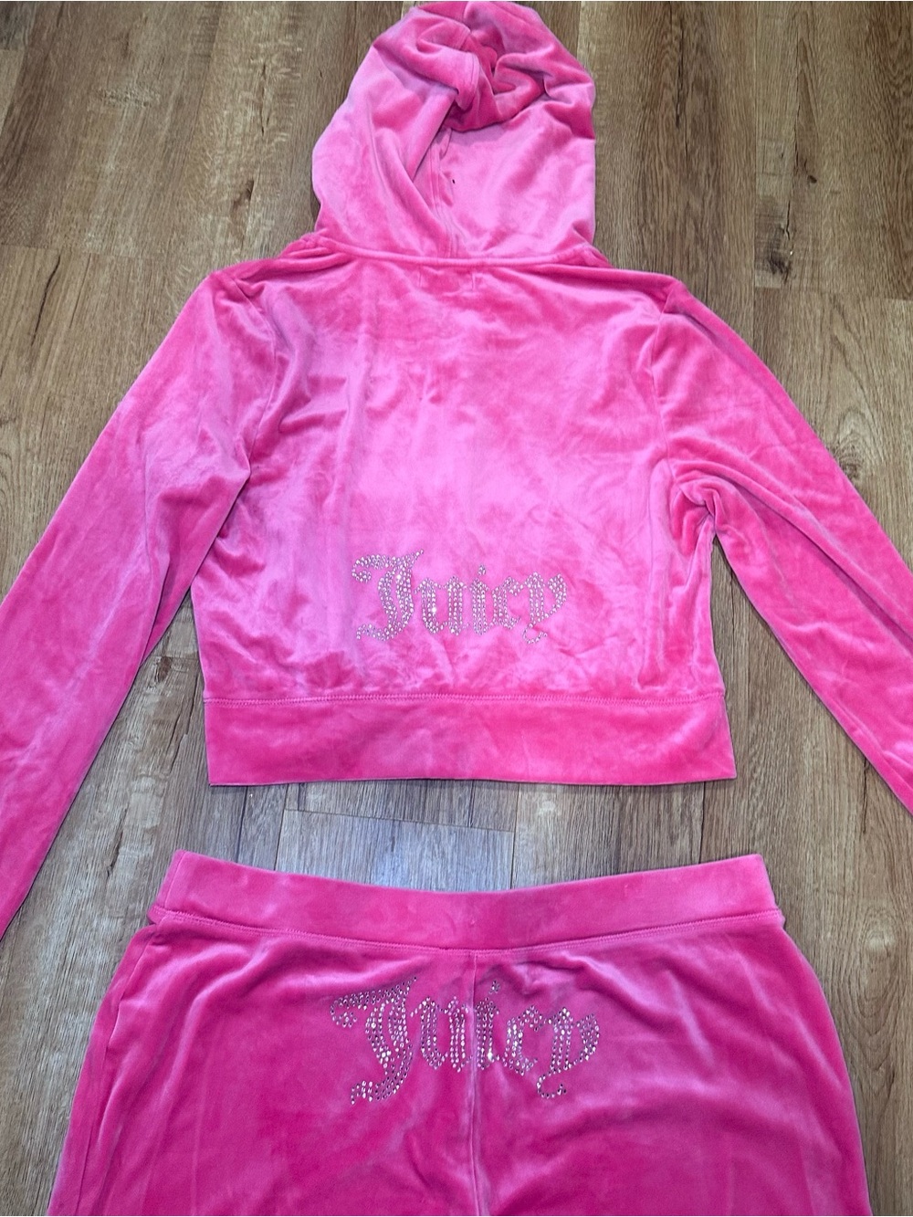Juicy Couture Hot Pink Velour Zip Hoodie